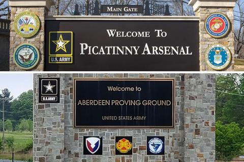 Picatinny Arsenal, New Jersey (top), and Aberdeen Proving Ground, Maryland (bottom), are among the U.S. Army installations selected for potential commercial power generation projects aimed at strengthening energy resilience and mission readiness. Ameresco has been selected to enter into exclusive negotiations for long-term leases at both sites.