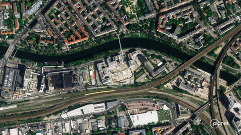 thumbnail Aufnahme eines Pelican-Satelliten über dem neuen Standort von Planet in Berlin am 10. August 2026. © 2026 Planet Labs PBC. Alle Rechte vorbehalten.