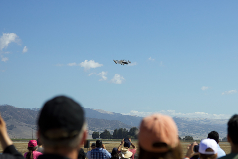 original Archer’s Midnight aircraft flying at the 2025 California International Air Show in Salinas