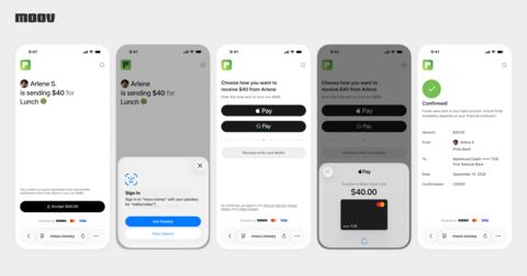 original Moov Money enables consumers to easily send and receive money through their existing digital banking experience using only an eligible debit card and a trusted mobile phone connection.