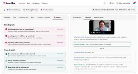 The expansion of Textio’s interview intelligence platform, Lavalier, gives recruiting teams the ability to screen more candidates, get hiring signals earlier in the process, and detect signs of fraud across the hiring funnel.