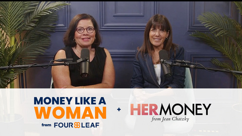 Linda Armyn, CEO of FourLeaf Federal Credit Union, left, and Jean Chatzky, founder and CEO of HerMoney, right, announce a collaboration that will offer practical financial insights, tools and resources designed to help women put financial knowledge into action.