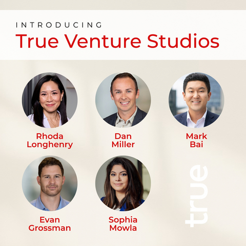 original True launches True Venture Studios, a boutique executive search practice for founders and venture-backed companies. (Top, L-R): Rhoda Longhenry, Dan Miller, Mark Bai; (Bottom, L-R): Evan Grossman, Sophia Mowla.