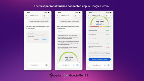original Experian becomes the first personal finance app integrated with Google Gemini, enabling consumers to access personalized credit insights. The collaboration provides a seamless experience for new consumers in the U.S to discover and join Experian at no cost and gives new and existing Experian members another way to connect with the services they know and trust.