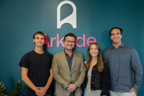 (l-r) Zack Humrichouse, Are Traasdahl, Kathryn Carlisle, Matthew Paul at the Arkade first birthday celebration