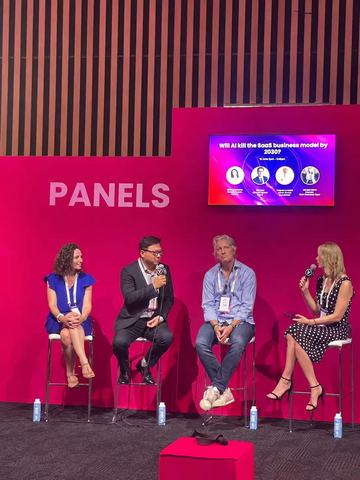 original Ron Cao, Founder and CEO of Sky9 Capital, participating in a panel discussion at VivaTech 2026 in Paris.