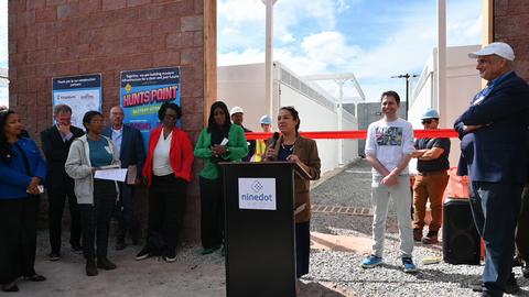 thumbnail New York City and State elected officials, community leaders, senior energy agency staff, and NineDot Energy team members.