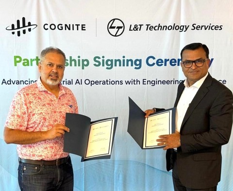 original LTTS and Cognite partner to advance Engineering Intelligence with Industrial AI for asset-intensive industries. In the picture (L–R): Girish Rishi, CEO, Cognite, with Subrat Tripathy, Chief Growth Officer – Sustainability, L&T Technology Services.