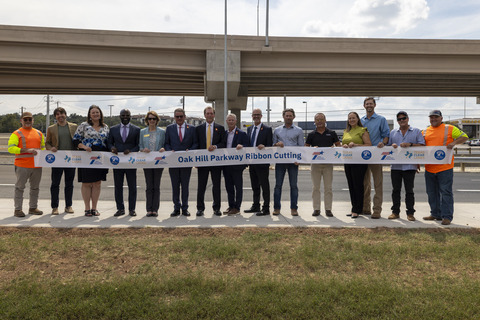 Dignitaries celebrate the opening of the Oak Hill Parkway in Austin, Texas