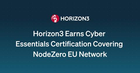 Horizon3 Earns Cyber Essentials Certification Covering NodeZero EU Network