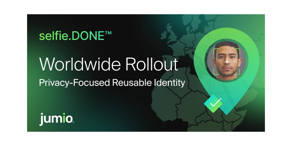  Jumio completa il rollout mondiale di selfie.DONE™ e porta nella regione EMEA l'identità riutilizzabile incentrata sulla privacy