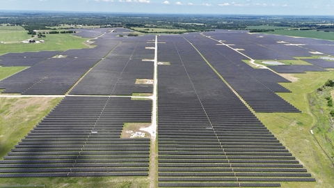 original Aerial view of the "Three W Solar" utility-scale solar generation facility