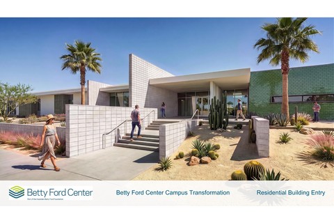 original Rendering of the planned 60-bed residential pavilion at the Betty Ford Center.