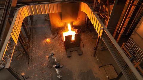 original Molten metal is tapped from a furnace at Hertha Metals. (Photo credit: Hertha Metals)