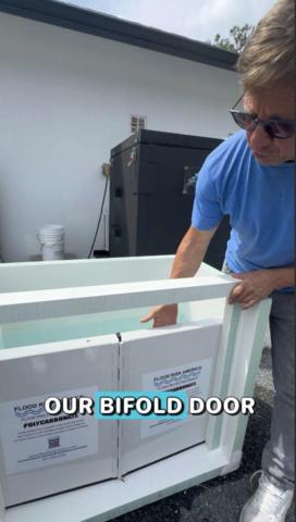 original The FRA Bi Fold Door is a hardware free flood panel that delivers a watertight seal against rising water. FEMA-Compliant, FM-Approved, and recognized by the insurance industry.
