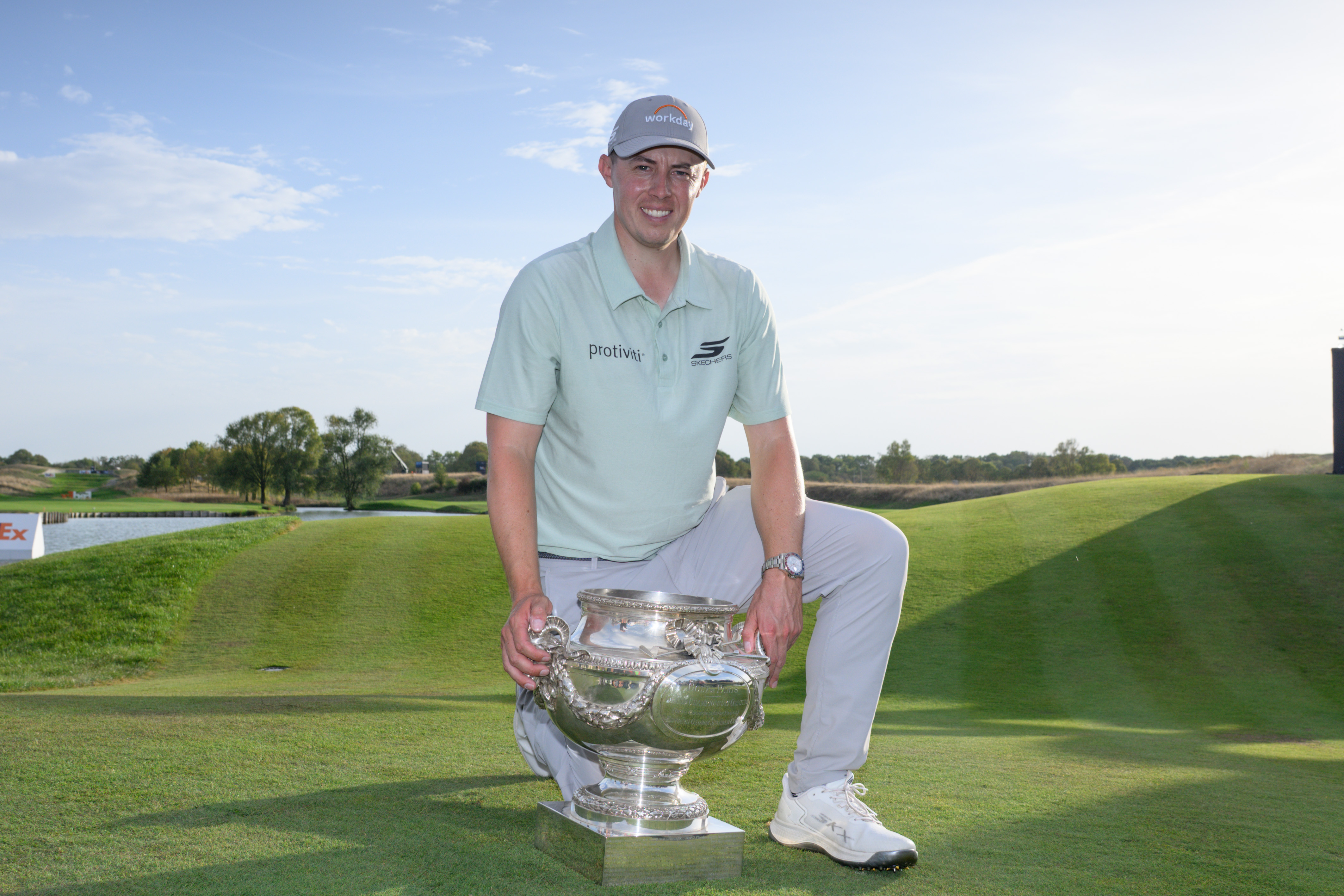 Matt Fitzpatrick, competing in Skechers Blade GF golf shoes and Performance apparel, wins the FedEx Open de France at Le Golf National in Saint-Quentin-en-Yvelines. Photo Credit: Getty Images/Icon Sports