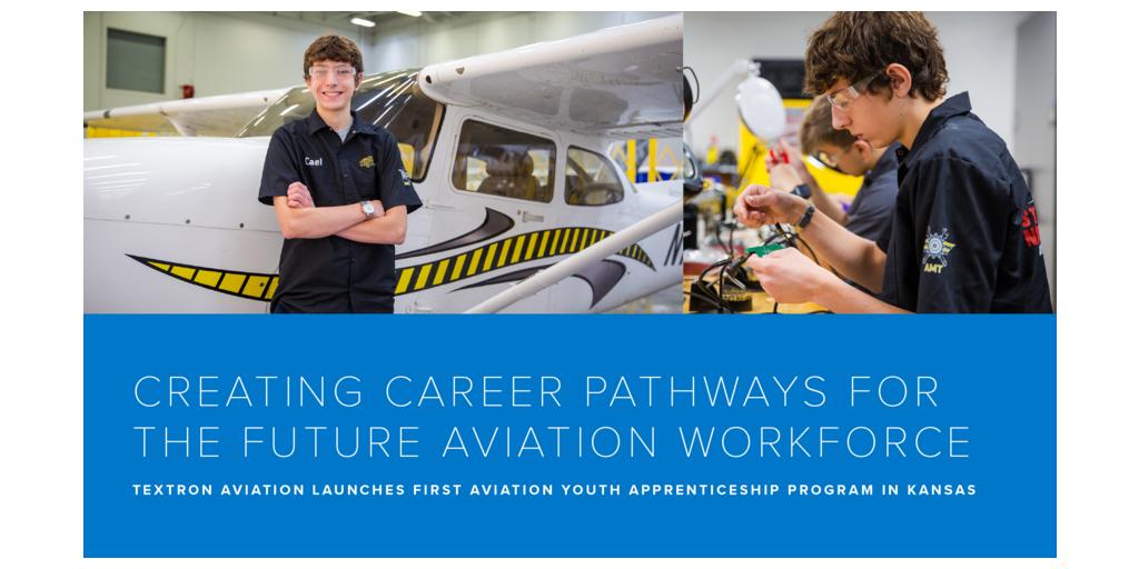 Textron Aviation construye la fuerza laboral del futuro con el primer programa de aprendizaje para jóvenes en el sector de la aviación de Kansas