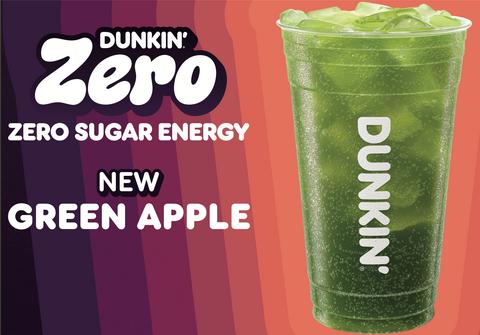 The all-new Green Apple Dunkin' Zero brings crisp, tart apple flavors that can be enjoyed on its own or in Dunkin’s frightfully flavorful limited-time drinks, including Midnight Apple, Candy Kiss, Orchard Twist and Sour Apple Energy.