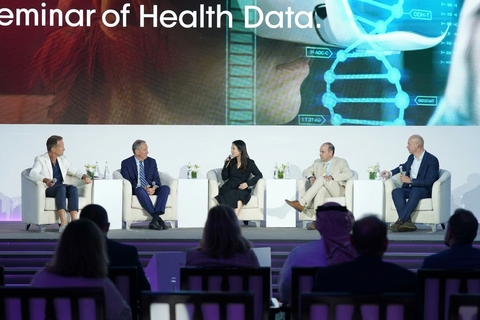 Forum panel and speakers at the Abu Dhabi Future Health Summit