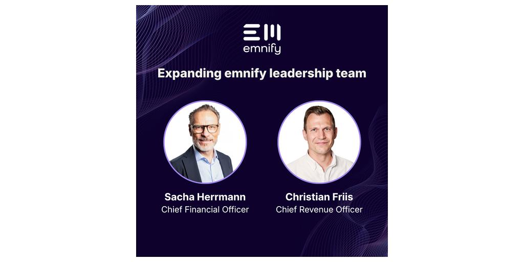 emnify nombra a Sacha Herrmann como director financiero y a Christian Friis como director de ingresos