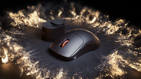 The new Sensei Pro gaming mouse from SteelSeries, featuring SPARK LE-UWB wireless connectivity.