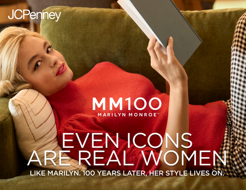As the world celebrates Marilyn Monroe's centennial birthday, JCPenney and Authentic Brands Group, Marilyn Monroe’s estate holders, are bringing that relatable element of her style into fall with the MM100 Collection, a 10-piece limited-edition capsule inspired by the timeless essentials Monroe wore both on and off screen.