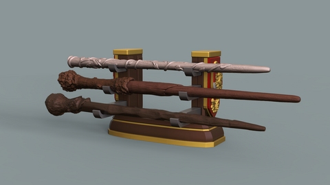 The collection's series of intricately designed wand replicas, inspired by the wands owned by Harry Potter, Ron Weasley, and Hermione Granger.