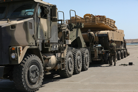 Representative HET equipment shown. Morocco's new MN573 trailers will bring enhanced capabilities to Morocco’s Ministry of National Defense. The appearance of U.S. Department of Defense (DoD) visual information does not imply or constitute DoD endorsement.