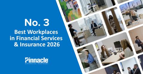 Pinnacle is the No. 3 Best Workplace in Financial Services & Insurance