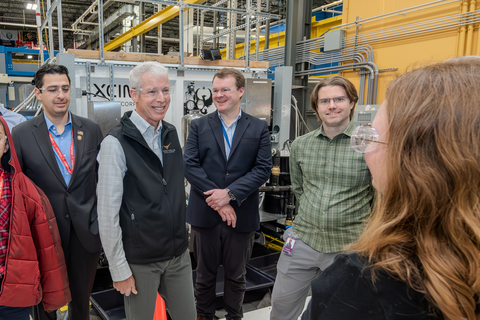 US Department of Energy Secretary Chris Wright tours the world's largest privately owned laser system at Denver-based Xcimer Energy.