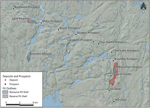 original Figure 1: Regional Deposits and Exploration Prospects.