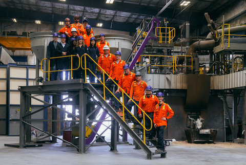 original The Hertha Metals team at the company’s pilot plant in Conroe, Texas. (Photo credit: Hertha Metals)