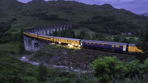 original Network Rail's ultrasonic test unit fitted with Machines With Vision’s RailLoc sensor crossing Glenfinnan Viaduct