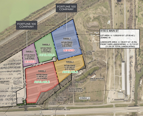 original Site Plan Showing Available & Leased Lots of 4226 E. Main St.