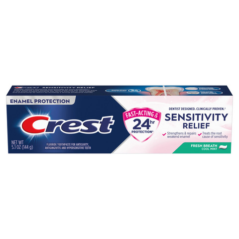 Crest Sensitivity Relief, a new daily-use toothpaste that offers fast-acting relief.