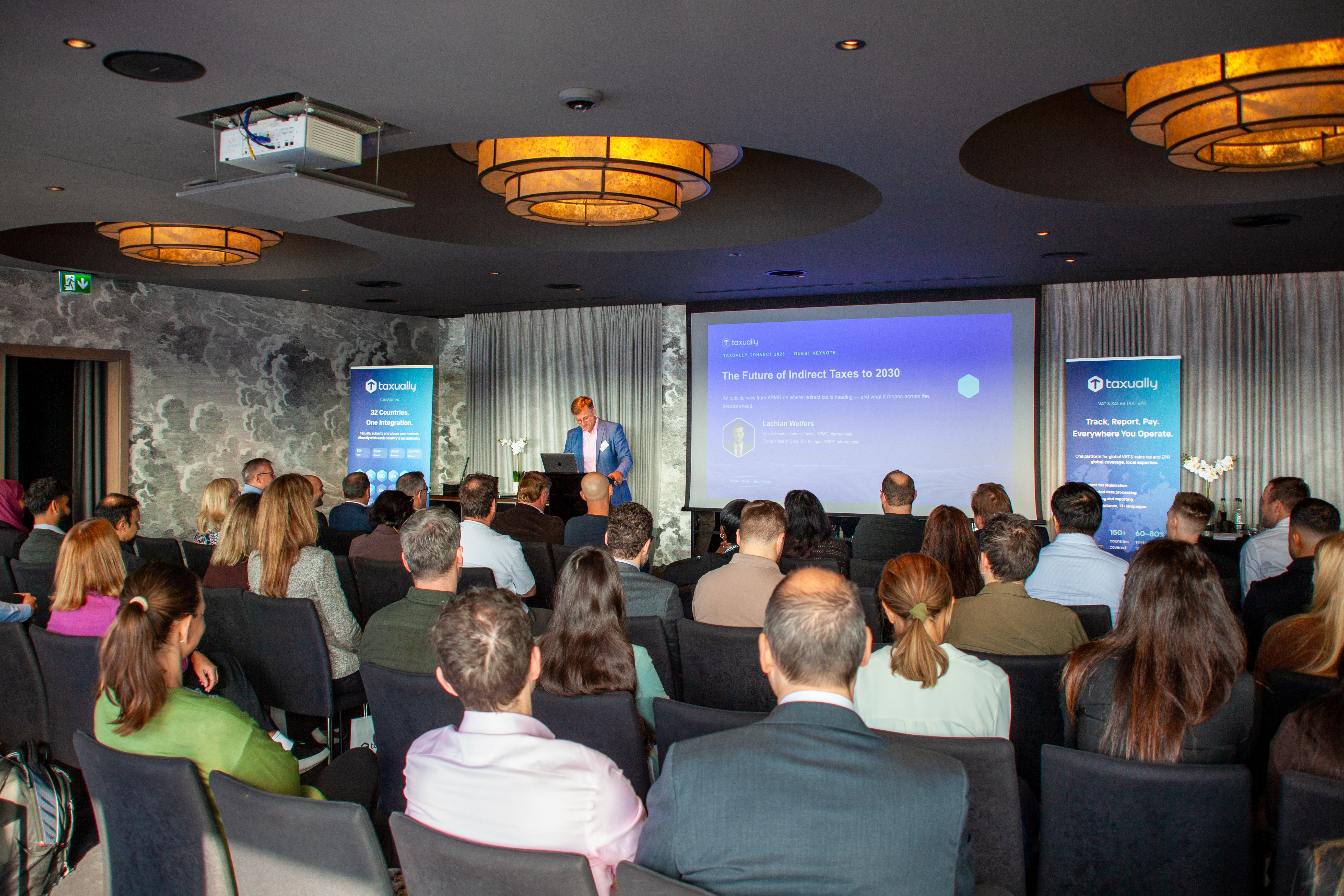 Lachlan Wolfers, Global Head of Indirect Taxes and Global Head of Data, Tax & Legal at KPMG International, with the keynote, u201cThe Future of Indirect Taxes to 2030.u201d