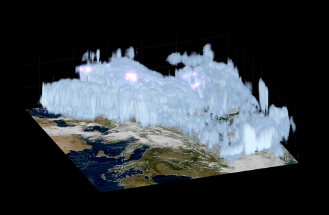 original Europas erster geostationärer meteorologischer Infrarotsounder nimmt den Betrieb auf: Eine neue 4D-Darstellung kombiniert Daten der Bildgebungs- und Sondierungsinstrumente der Meteosat-Third-Generation-Satelliten und zeigt, wie sich das Wetter über Europa entwickelt.
Bildnachweis: EUMETSAT