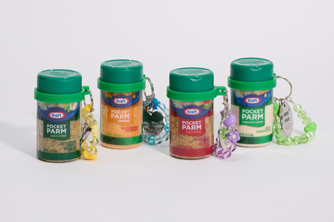 original Parmesan just got a whole lot more portable. Kraft Natural Cheese is introducing Pocket Parm™, a miniature version of its beloved Grated Cheese made to clip onto your bag so you can bring the Parm wherever you go.