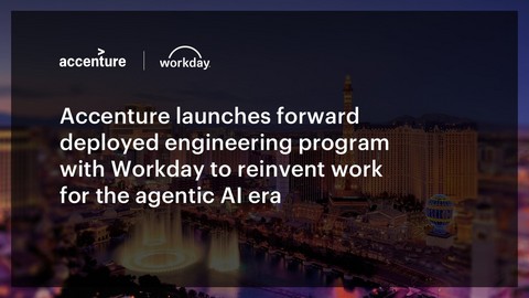 original Accenture, in collaboration with Workday, the trusted agentic platform for HR, finance, and IT, today announced a joint forward deployed engineering (FDE) program to help organizations reinvent how work gets done in the age of AI.