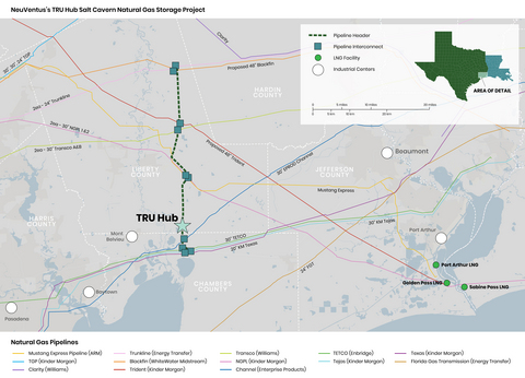 NeuVentus expands Phase 1 of the TRU Hub Texas natural gas salt cavern storage project to include three storage caverns and a 35-mile pipeline header interconnecting with multiple LNG-serving pipelines on the Gulf Coast.