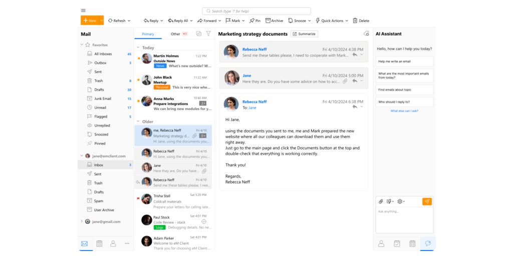 Lanzamiento de eM Client 11: una potente alternativa a Outlook con libertad en IA y productividad de última generación
