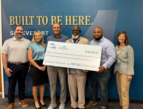 original The Fuller Center, Community Renewal International and Bonvenu Bank gathered to celebrate $129,442 in FHLB Dallas FORTIFIED Fund grants for roof replacements in Louisiana.