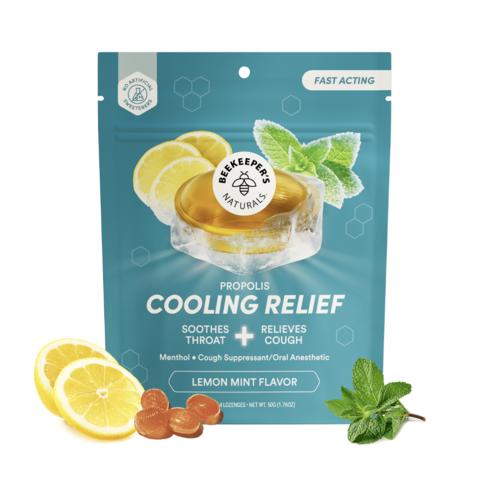 Beekeeper's Naturals Cooling Lozenges, Lemon Mint Flavor