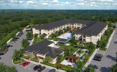 original Rendering of Longwood Gardens, a 96-unit affordable senior housing community in Inverness, Florida.