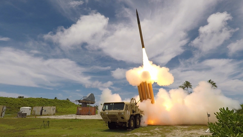 A THAAD interceptor is launched from the Reagan Test Site, Kwajalein Atoll, Republic of the Marshall Islands, during Flight Test THAAD-23 on Aug. 30, 2019. (Photo: Missile Defense Agency)