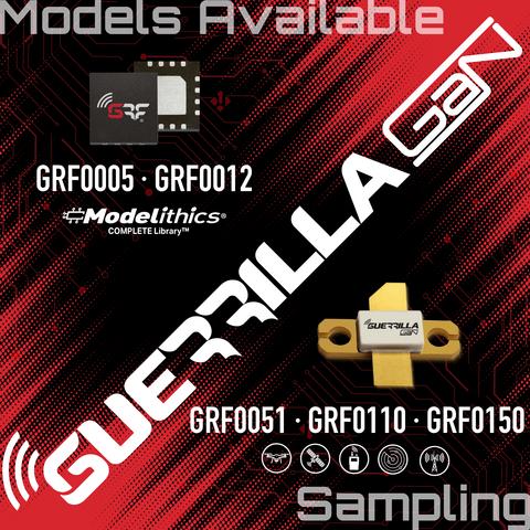original New GRF0005 and GRF0012 nonlinear models added to Modelithics COMPLETE Library™; GRF0051, GRF0110 and GRF0150 now sampling for tactical radio, UAS and C-UAS applications.