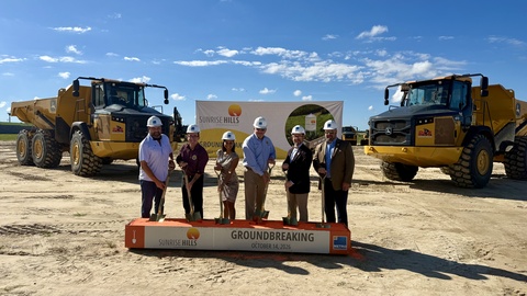 original Metro Development Group and Hernando County leaders break ground on Sunrise Hills, a 1,100-acre planned community in Brooksville that will feature nearly 4,000 homes, a lagoon and miles of trails.