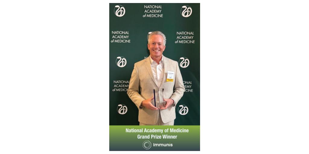 Hans Keirstead Immunis National Academy Medicine Grand Prize Winner 2026