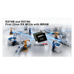 Renesas Launches RX74M and RX74N Flagship 32-bit MCUs, First RX Family Built on 22nm Process and Featuring MRAM
