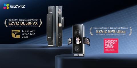 original Two representative models from EZVIZ's smart entry family take home prestigious awards for user-centric innovation.